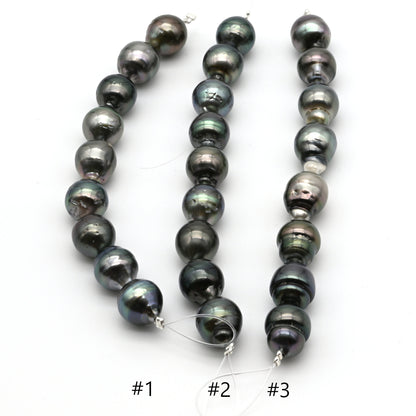 Tahitian Pearl Drop Shape Strand 9.5-10mm, For Jewelry Making Necklace and Bracelet, High Luster, SKU# 001TPS