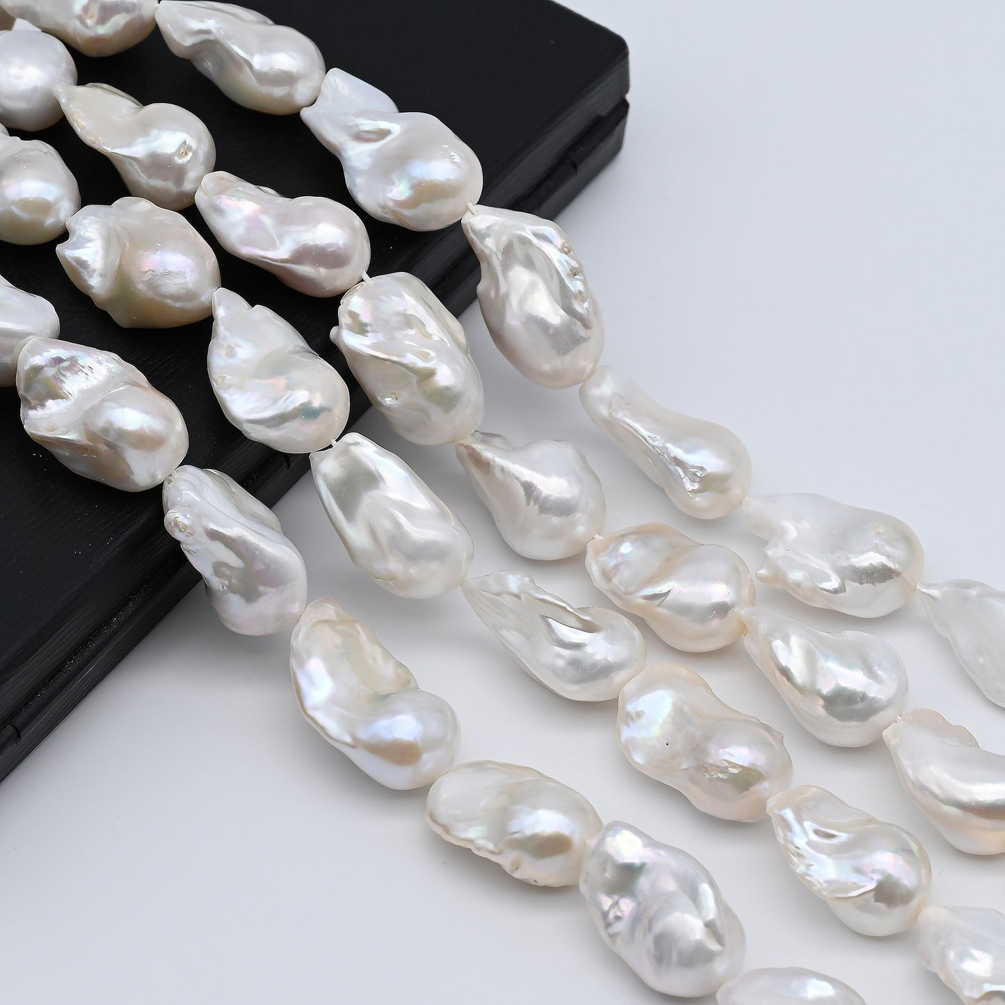 Large Baroque Pearls, Fireball Pearl in White with Gorgeous Luster, 14x18mm to 18x29mm, Single Piece or Full Strand, SKU# 1021BA