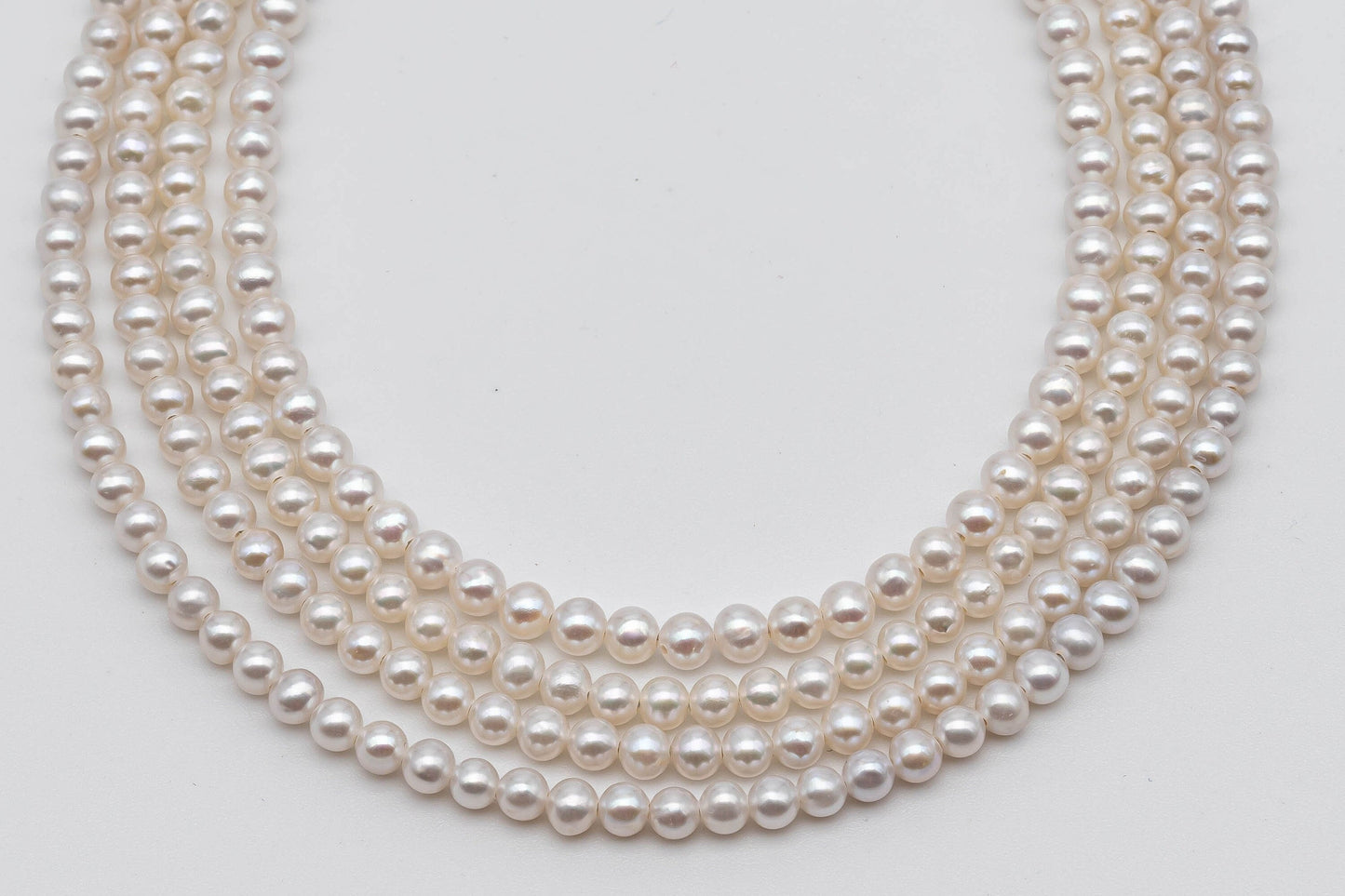 3-3.5mm Freshwater Pearls Round Pearl Beads, White Color With Very Nice Luster, Seed Pearls, Full Strand, SKU# 1049RD