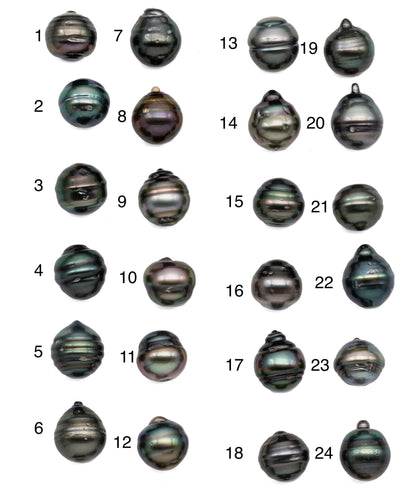 Single Black Pearl Undrilled Natural Color Teardrop High Luster and Blemishes, Loose One Piece Tahitian Pearl in 11-11.5mm, SKU#1082TH