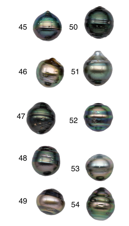 One Piece Tahitian Pearl Tear Drops or Circle with Very Nice Luster and Blemishes, Loose Undrilled Pearl in 11-11.5mm, SKU#1083TH