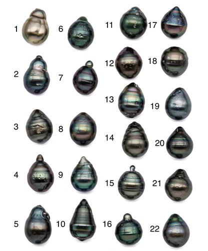 Single Baroque Tahitian Pearl Drop Natural Color Beautiful Luster and Blemishes, One Piece of Loose Pearl Undrilled in 11-11.5mm, SKU#1086TH