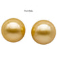 13mm Gold Southsea Pearl Round Pair for Making Earring Stud, AAA Quality Natural Color with High Luster and Clean Surface, SKU#1094GS