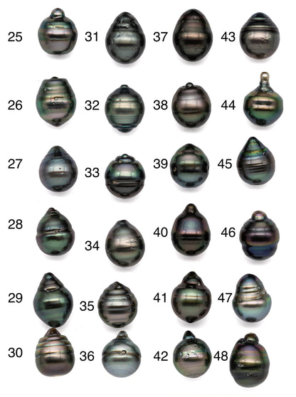 One Piece Tahitian Pearl Teardrop Circle with Extremely Nice Luster and Blemishes, Undrilled Loose Pearl in 11-11.5mm, SKU#1077TH