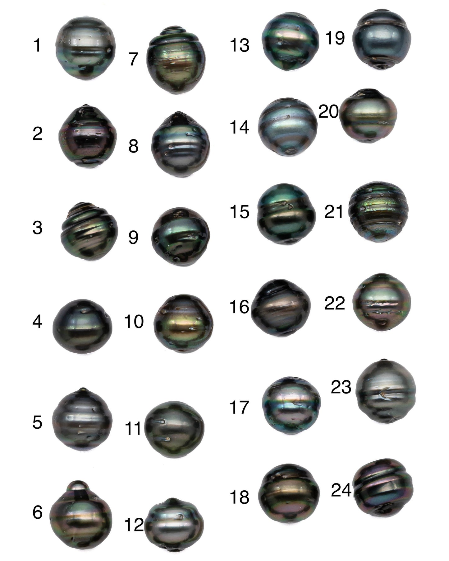 Single Tahitian Pearl Natural Color Drops with Blemishes and High Luster, One Piece Undrilled Loose Pearl in 11-11.5mm, SKU#1081TH