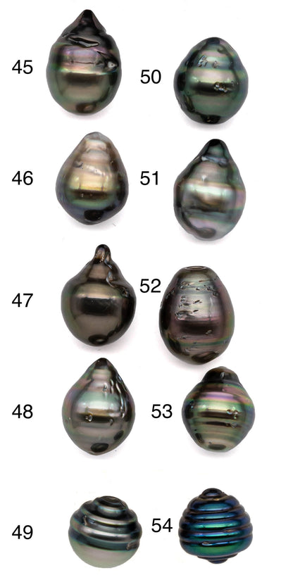 Single Baroque Tahitian Pearl Drop Natural Color Beautiful Luster and Blemishes, One Piece of Loose Pearl Undrilled in 11-11.5mm, SKU#1086TH