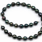 Circle Tahitian Pearl Teardrop Baroque with Very Nice Luster and Blemishes, Full Strand Pearl Beads in 10-11mm, SKU#1062TH