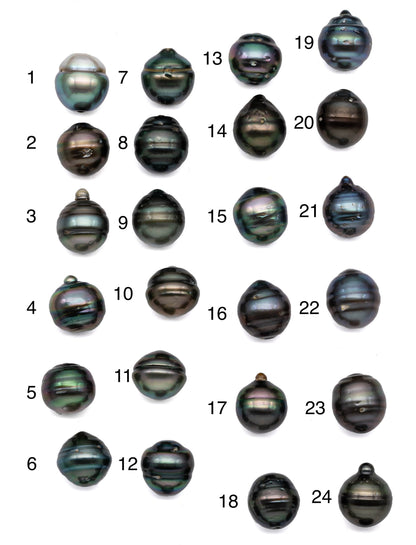 One Piece Tahitian Pearl Tear Drops or Circle with Very Nice Luster and Blemishes, Loose Undrilled Pearl in 11-11.5mm, SKU#1083TH