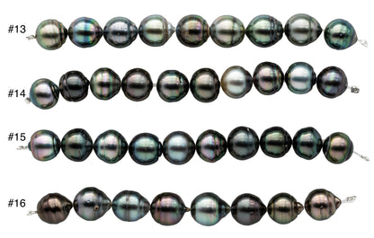 Multicolor Tahitian Pearl Near Round or Tear Drops with Blemishes and Extremely Nice Luster, Natural Color Pearl Beads, 10-11mm SKU#1106TH
