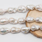 14-18mm Baroque Pearl Nucleated with Very Nice Luster and Smooth Skin, Large Size Fireball Pearl in Full Strand, SKU# 1116BA