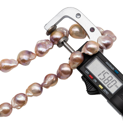 Multi-Color Baroque Pearl in Natural Color Freshwater Pearl Fireball Beads Large Size and High Luster in Full Strand, 13-17mm, SKU# 1119BA