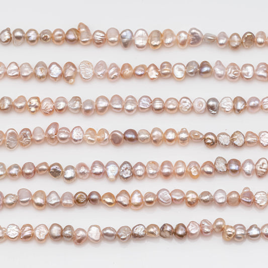 4-5mm Light Pink Nugget Freshwater Pearl Bead Strand for Jewelry Making, SKU # 1137FW