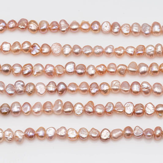 Pink Nugget Freshwater Pearl in Small Size 4-5mm Full Strand and Natural Color for Jewelry Making, SKU # 1139FW