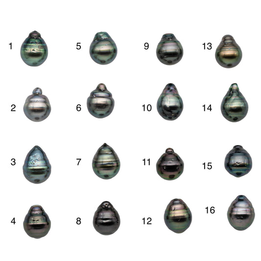 Single Piece Teardrops Tahitian Pearl in Natural color and High Luster for Beading, 11-11.5mm, SKU # 1145TH