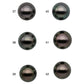 Round Tahitian Pearl Loose Single Piece Natural Color with Extremely Nice Luster, Front Side Very Smooth and Clean, 9-10mm, SKU#1089TH