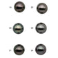 Round Tahitian Pearl Loose Single Piece Natural Color with Extremely Nice Luster, Front Side Very Smooth and Clean, 9-10mm, SKU#1089TH
