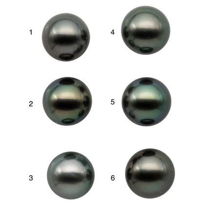 11mm Round Tahitian Pearl Single Loose Piece Natural Color with Extremely Nice Luster, AAA Quality Front Side Smooth and Clean, SKU#1091TH