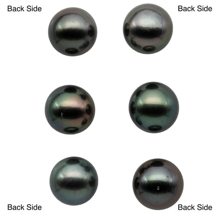11mm Round Tahitian Pearl Single Loose Piece Natural Color with Extremely Nice Luster, AAA Quality Front Side Smooth and Clean, SKU#1091TH