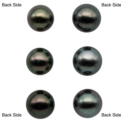 10mm Round Tahitian Pearl Loose Single Piece Natural Color with Super Nice Luster, AAA Quality Front Side Very Smooth and Clean, SKU#1090TH