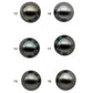 10mm Round Tahitian Pearl Loose Single Piece Natural Color with Super Nice Luster, AAA Quality Front Side Very Smooth and Clean, SKU#1090TH