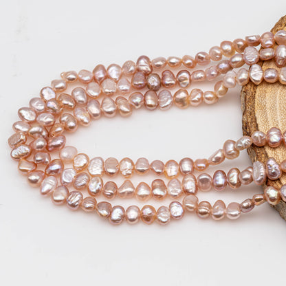 Pink Nugget Freshwater Pearl in Small Size 4-5mm Full Strand and Natural Color for Jewelry Making, SKU # 1139FW
