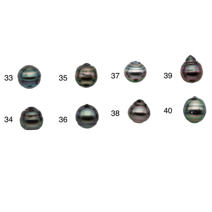 One Piece Undrilled Tahitian Pearl Near Round or Tear Drops, Beautiful Luster in Natural Color For Jewelry Making, 11-11.5mm, SKU # 1143TH
