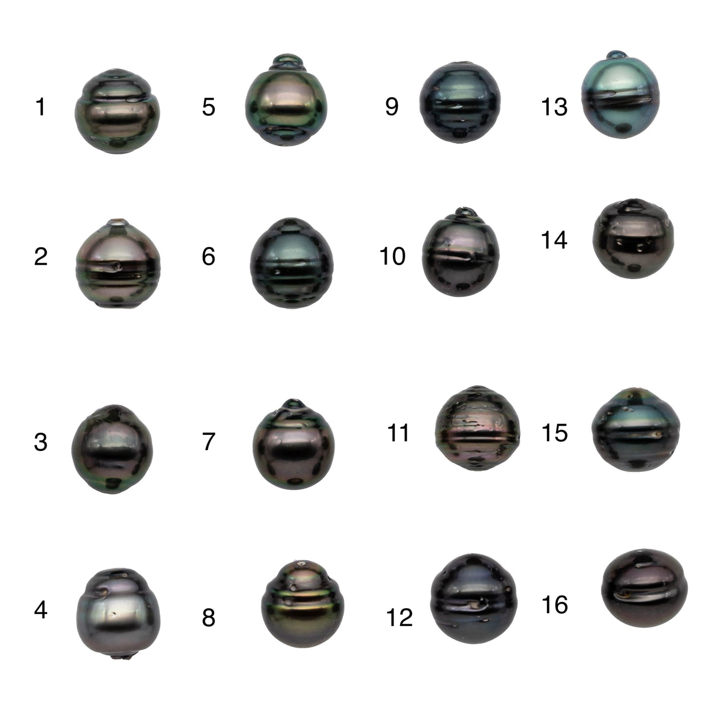 Fully Drilled Single Tahitian Pearl Near Round or Drops, Large Size Nice Luster and Natural Color for Making Jewelry, 12-13.5mm, SKU# 1144TH