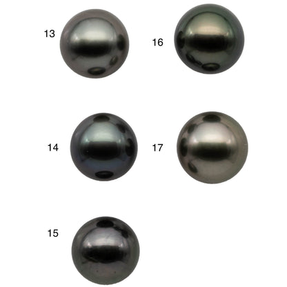 11mm Round Tahitian Pearl Single Loose Piece Natural Color with Extremely Nice Luster, AAA Quality Front Side Smooth and Clean, SKU#1091TH
