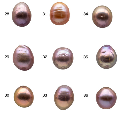 10-11mm One Piece Edison Pearl Teardrop Shape Loose Undrilled Freshwater Pearl with Natural Colors and Extremely Nice Luster, SKU # 1160EP