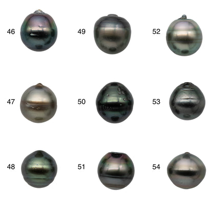 12-13mm Loose Tahitian Pearl Single Piece Drop Shape in Undrilled Natural Color with High Luster for Beading, SKU # 1164TH