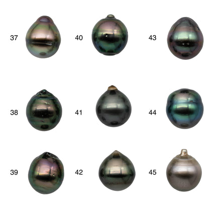 12-13mm Loose Tahitian Pearl Single Piece Drop Shape in Undrilled Natural Color with High Luster for Beading, SKU # 1164TH