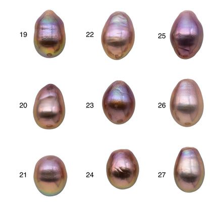 11-12mm Single Edison Pearl Undrilled Loose Piece with Extremely Nice Luster in Natural Color Freshwater Pearl Drops, SKU # 1166EP