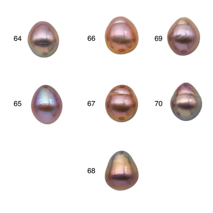 11-12mm One Piece Edison Pearl Tear Drops Loose Undrilled Natural Color with High Luster for Jewelry Making, SKU # 1167EP