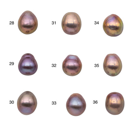 11-12mm Loose Edison Pearl in Teardrop Shape with Extremely Nice Luster for Making Earring or Pendant, SKU # 1170EP