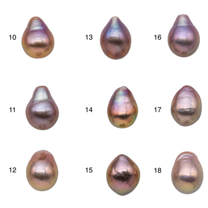 11-12mm Loose Edison Pearl in Teardrop Shape with Extremely Nice Luster for Making Earring or Pendant, SKU # 1170EP