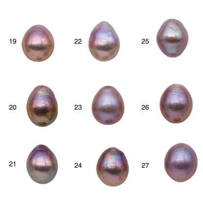 11-12mm Loose Edison Pearl in Teardrop Shape with Extremely Nice Luster for Making Earring or Pendant, SKU # 1170EP