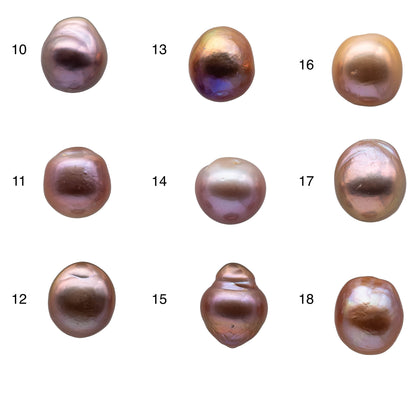 10-11mm Loose Edison Pearl with Very Nice Luster Undrilled Single Piece Freshwater Pearl Natural Color Teardrops for Beading, SKU # 1157EP