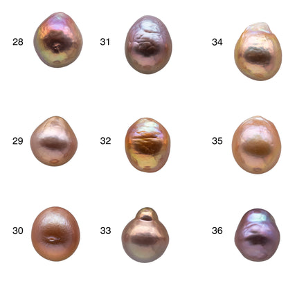 10-11mm Loose Edison Pearl with Very Nice Luster Undrilled Single Piece Freshwater Pearl Natural Color Teardrops for Beading, SKU # 1157EP