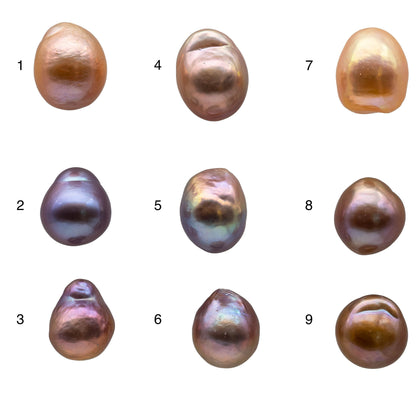 10-11mm Loose Edison Pearl with Very Nice Luster Undrilled Single Piece Freshwater Pearl Natural Color Teardrops for Beading, SKU # 1157EP