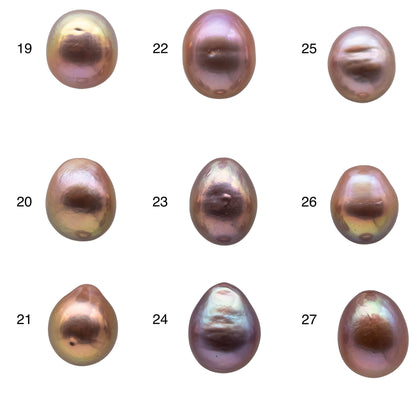 10-11mm One Piece Edison Pearl Teardrop Shape Loose Undrilled Freshwater Pearl with Natural Colors and Extremely Nice Luster, SKU # 1160EP