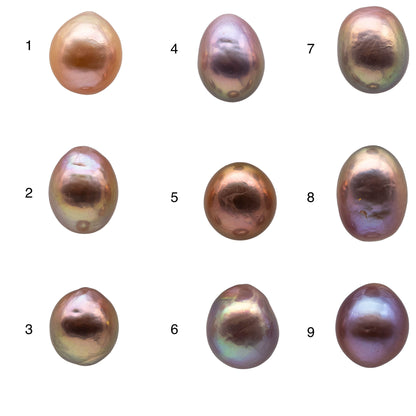 10-11mm One Piece Edison Pearl Teardrop Shape Loose Undrilled Freshwater Pearl with Natural Colors and Extremely Nice Luster, SKU # 1160EP