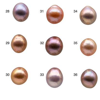 10-11mm Edison Pearl Single Piece Drops with Very Nice Luster Undrilled Loose Freshwater Pearl with Natural Colors, SKU # 1161EP