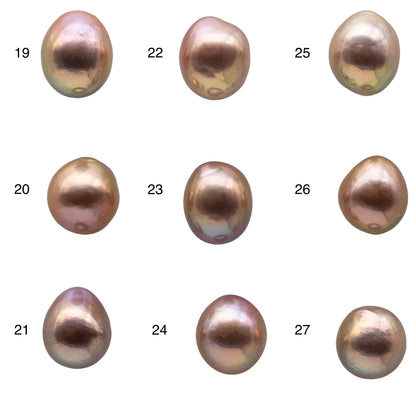 10-11mm Edison Pearl Single Piece Drops with Very Nice Luster Undrilled Loose Freshwater Pearl with Natural Colors, SKU # 1161EP