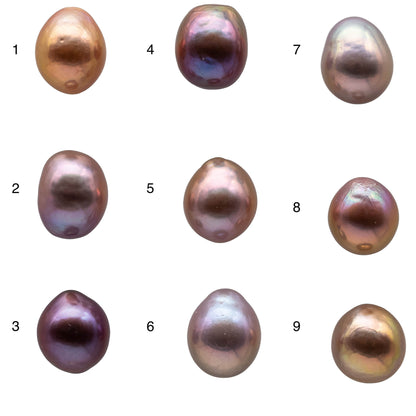10-11mm Edison Pearl Single Piece Drops with Very Nice Luster Undrilled Loose Freshwater Pearl with Natural Colors, SKU # 1161EP