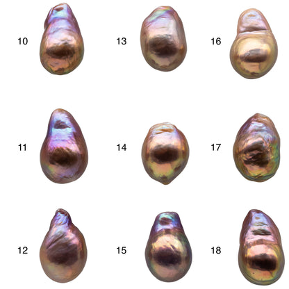 10-11mm Undrilled Edison Pearl Single Piece with Super High Luster Freshwater Pearl Natural Color Tear Drops, SKU # 1162EP