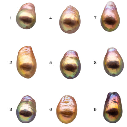 10-11mm Undrilled Edison Pearl Single Piece with Super High Luster Freshwater Pearl Natural Color Tear Drops, SKU # 1162EP