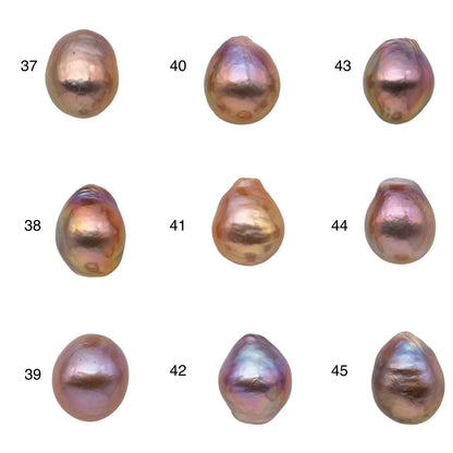 11-12mm One Piece Edison Pearl Tear Drops with Nice Luster Undrilled Freshwater Pearl Beads for Making Jewelry, SKU # 1174EP