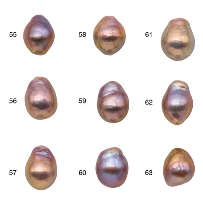 11-12mm Drop Loose Edison Pearl Undrilled, Half Drilled, or Full Drilled Freshwater Pearl with High Luster for Jewelry Making, SKU # 1175EP