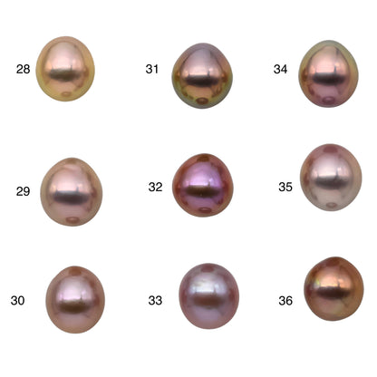 11-12mm AAA Single Edison Pearl Undrilled Freshwater Pearl Drops with Beautiful Luster for Jewelry Making, SKU # 1176EP