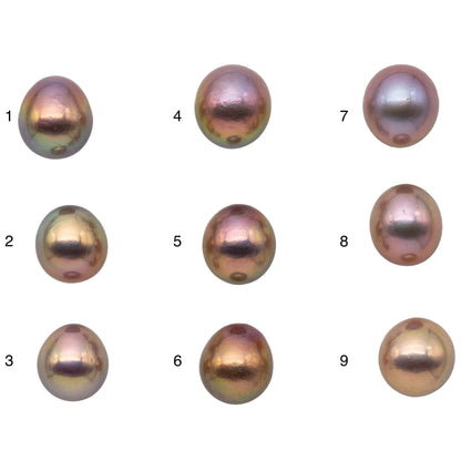 11-12mm Edison Pearl Single Piece Natural Color Undrilled Teardrops with Amazing Luster for Beading, SKU # 1178EP